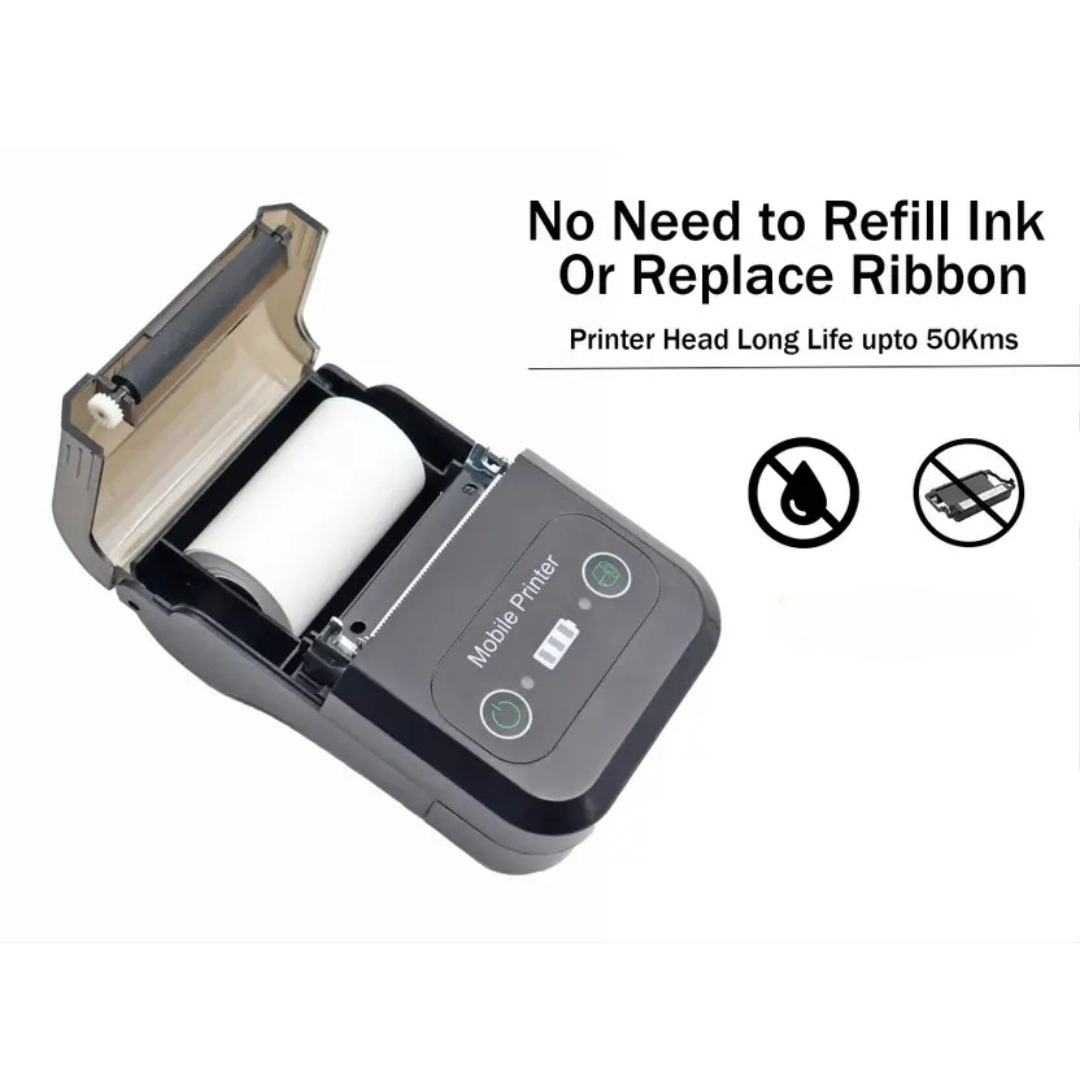 ASOL 2inch Receipt Printer 58mm Portable Pocket Receipt Printer | Battery Printer