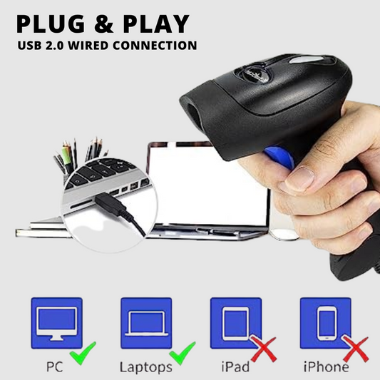 ASOL 1D Wired Barcode Scanner | Wired Scanners