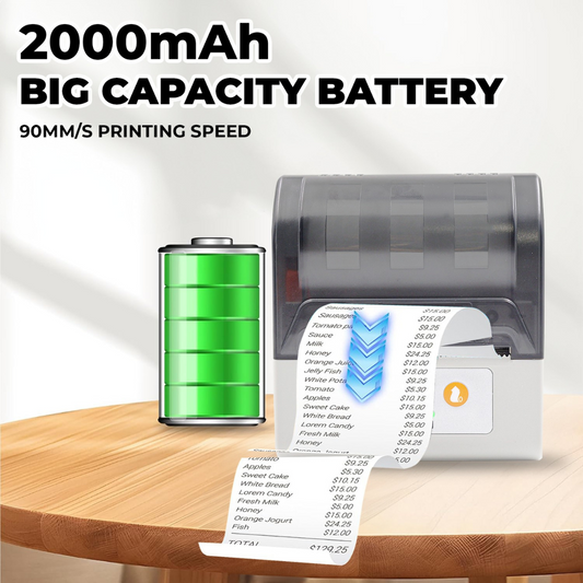 ASOL201 2inch Portable Receipt Printer with Billing App | 58mm Portable Receipt Printer | Mobile Billing Machine