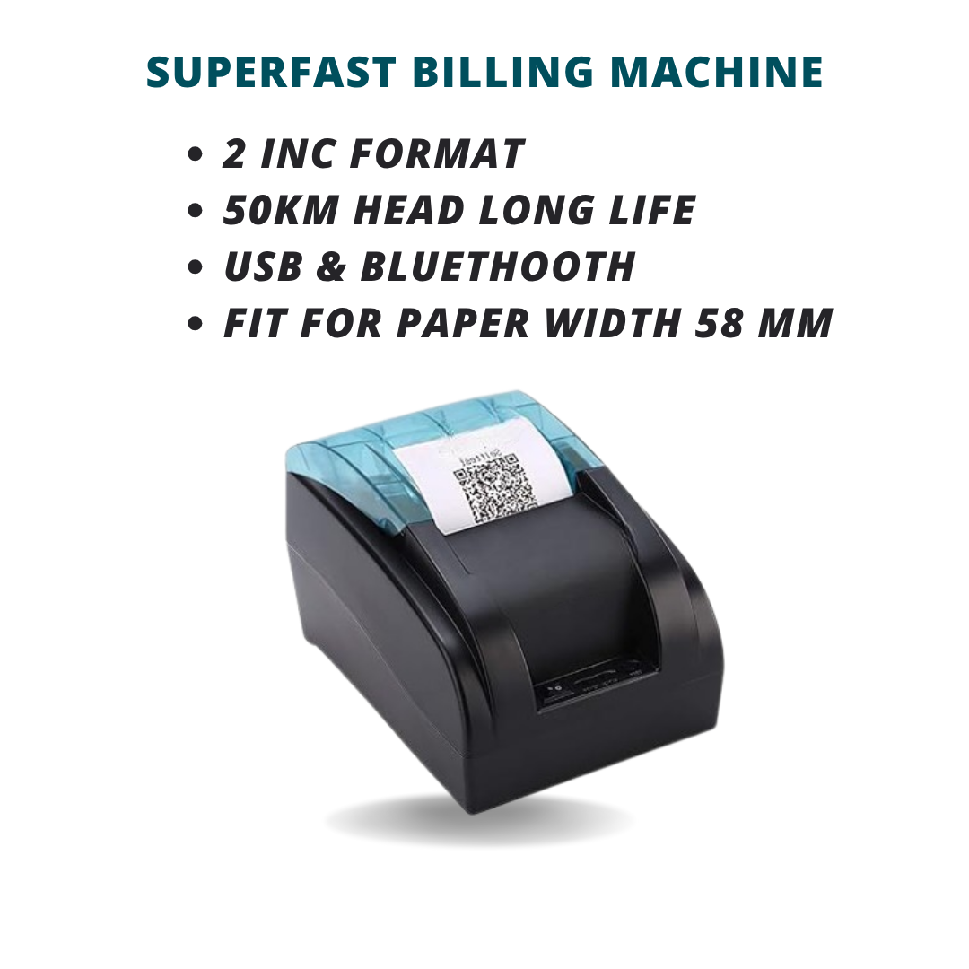 ASOL 2inch Receipt Printer with Billing Software | 58mm Receipt Printer