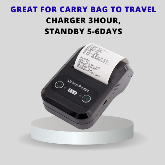 ASOL 2inch Portable Receipt Printer with Billing App | 58mm Portable Battery Receipt Printer