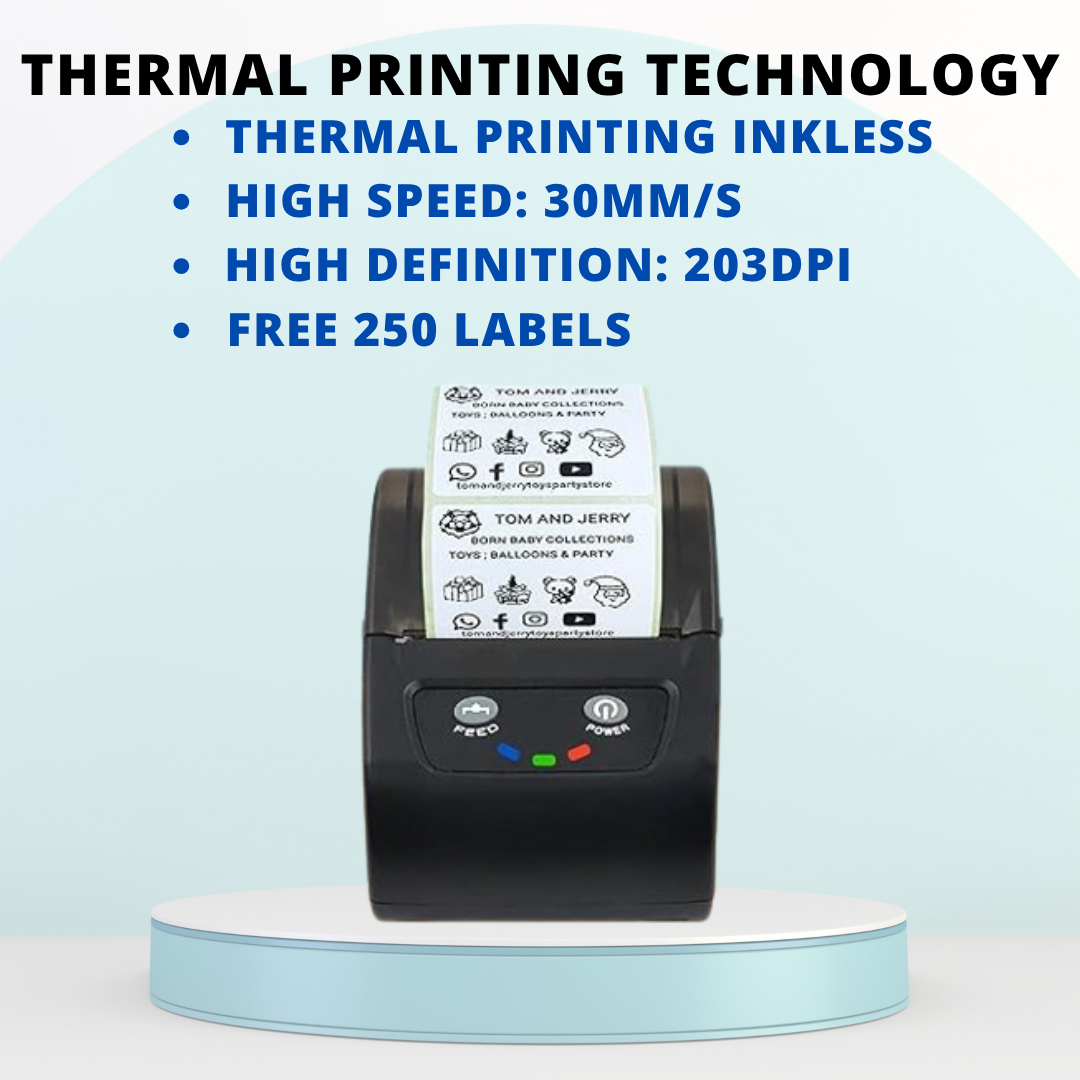 ASOL 58D Label & Receipt Printer | 58mm Label & Receipt Printer | Non Battery | 2inch Printer