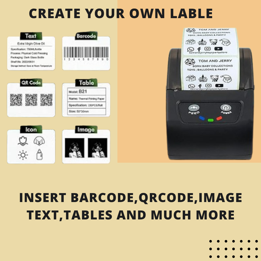 ASOL 58D Label & Receipt Printer | 58mm Label & Receipt Printer | Non Battery | 2inch Printer