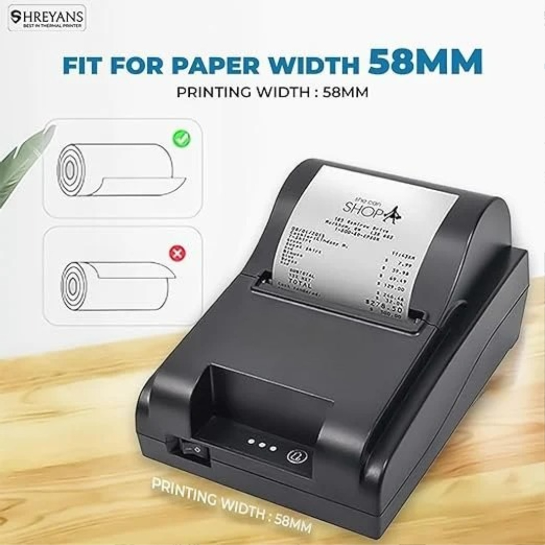 ASOL 3inch Receipt Printer | 80mm Receipt Printer | Non Battery | Billing Machine Without Autocutter